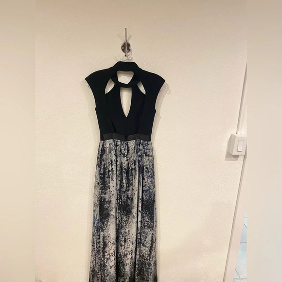 ABS Allen Schwartz Tree Print Cutout Gown Size 0 EUC - Picture 5 of 5